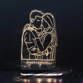 Customized Acrylic Sketch Lamp | Couple Lamp | Love Led Lamp | Led Light Table Lamp | Night Lamp| Couple Lineart Lamp | - BBD GIFTS
